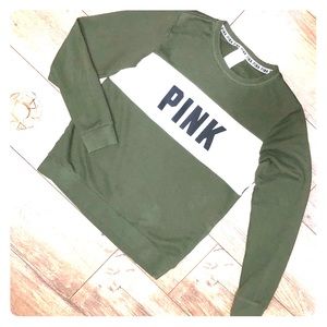 Pink Victoria’s Secret olive Green Sweater